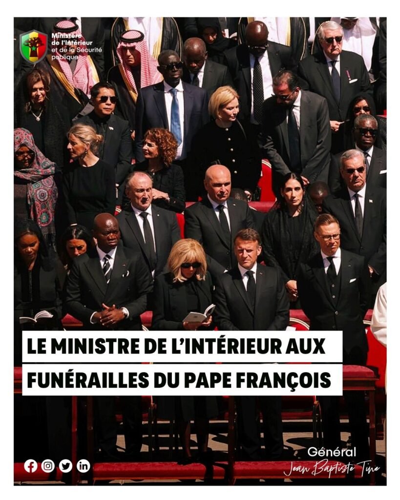 Funérailles du Pape François : Le Sénégal représenté par le ministre Jean Baptiste Tine