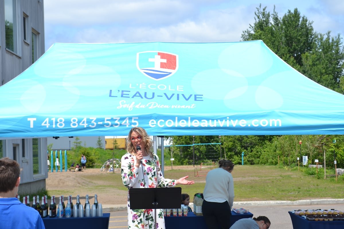 Inauguration de la cour verte pour le préscolaire de l'école L'Eau-Vive.