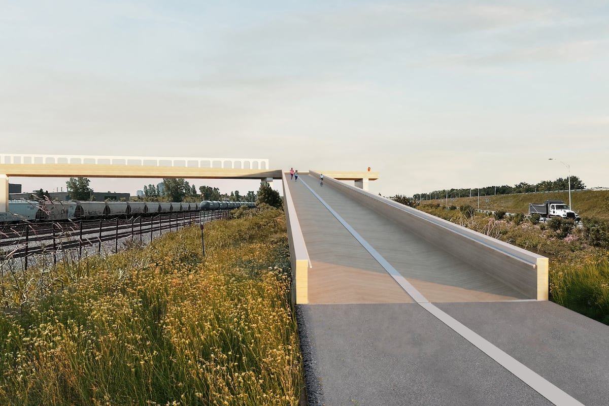 Passerelle projetée pour la phase 4.