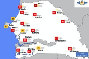 Météo : L’ANACIM annonce un temps nuageux et des risques d’orage au Sud